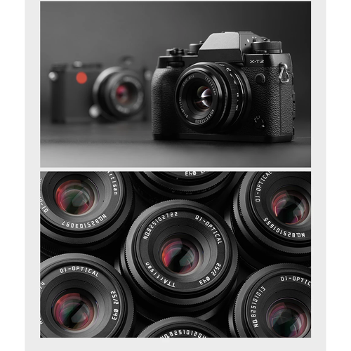 TTArtisan 25mm f/2 APS-C Lens for Sony E/Fuji X/Nikon Z/M43/L-Mount Pancake Lens
