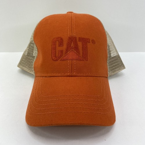 Orange With Tan Mesh Adjustable Strap Back