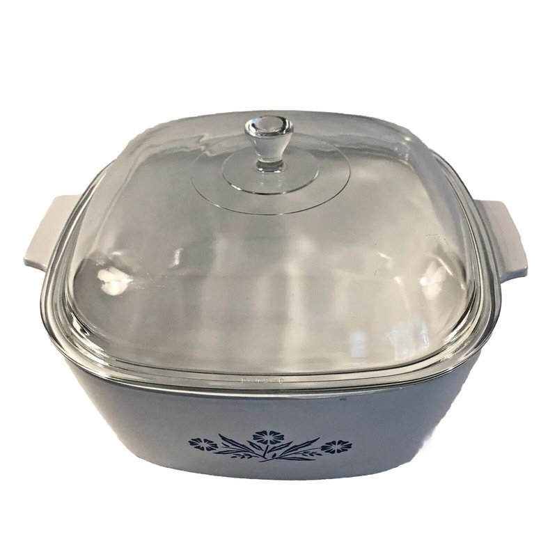 VTG 1961-1966 Corning Ware Blue Cornflower Dutch Oven 4 QT
