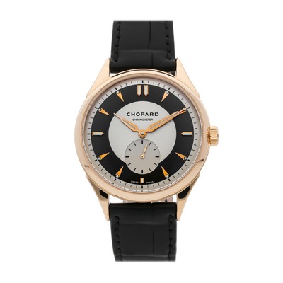 Chopard L.U.C. Qualite Fleurier LE Auto Gold Mens Strap Watch 161896-5001