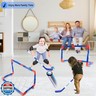 3-in-1 Hover Hockey Soccer Ball Set, Rechargeable Air Soccer and Floating Battery Hockey Kids Toys with LED Lights and Foam Bumper, 2 Goals for Boys and Girls Ages 4 5 6 7 8-12 for Indoor/Outdoor Game