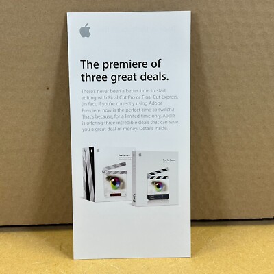 Final Cut Pro FLYER _ Apple Computer brochure 2003 _ RARE VINTAGE Macintosh