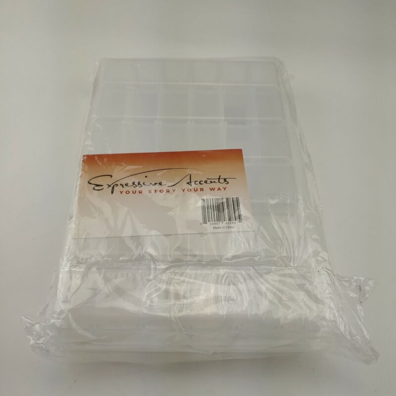 Plastic Organizer Box with Dividers 36 Compartment Organizer - Bead