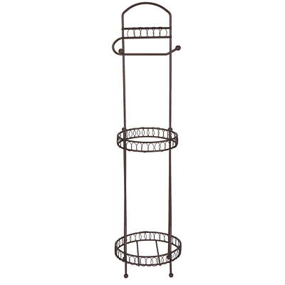 Oil Rubbed Bronze Curl Design Freestanding Toilet Paper Holder