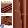 Aiyufeng Terracotta Short Blackout Curtains for Bedroom 54 Inches Long 2 Panels Set, Solid Thermal Insulated, Energy Saving Window Treatment Curtains Blackout Drapes, W40 x L54 Inch, Terracotta