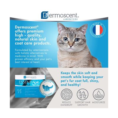 Essential 6 spot-on for Cats - Skin Care for Dandruff Dry or Oily Skin & Hair...