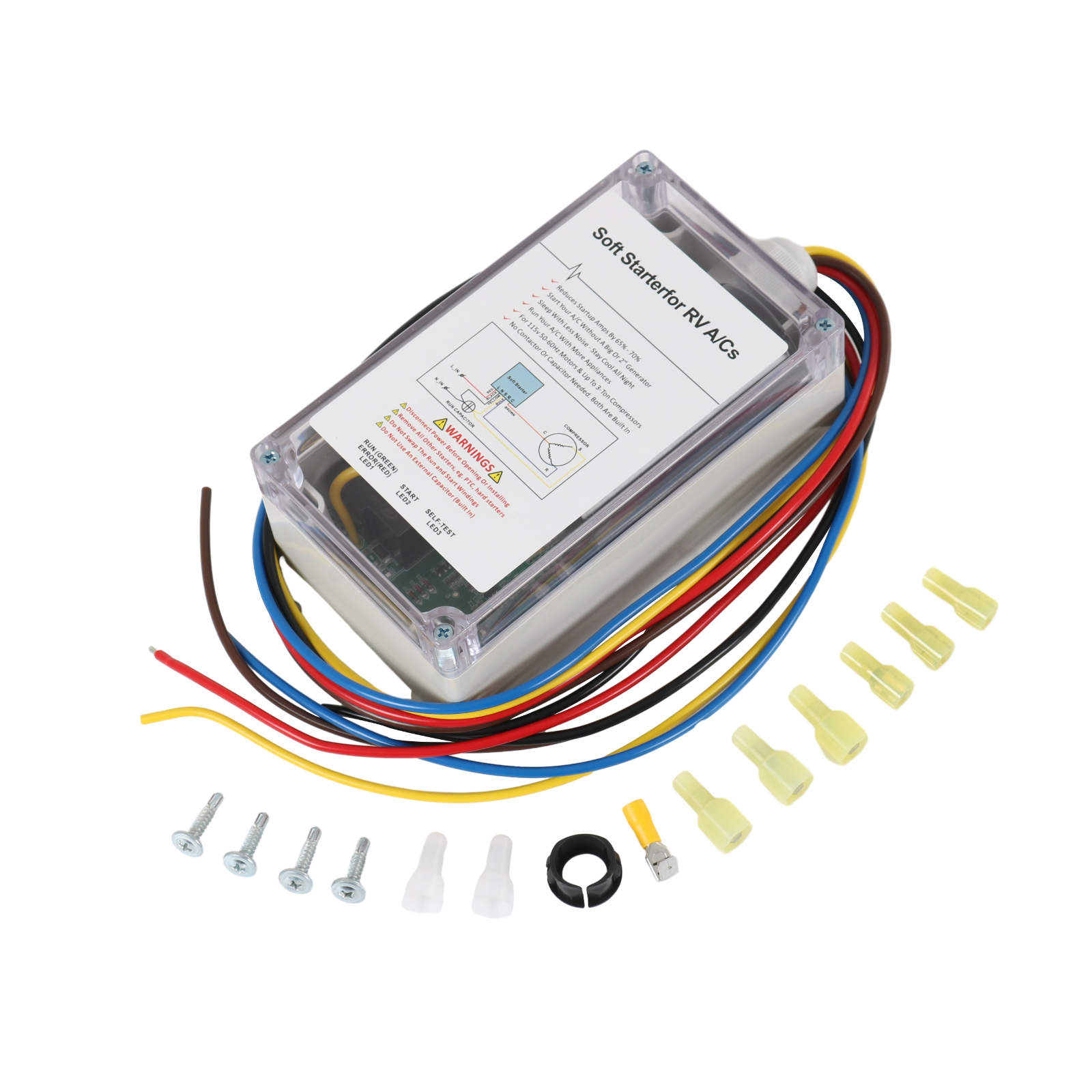 A/C Soft Starter Smart Control Kit Enables Easy Start an A/C & Appliances on RV