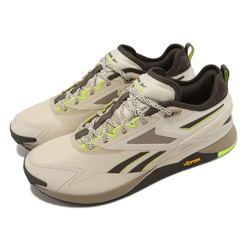 

Мужские кроссовки Reebok Nano X3 Adventure Stucco Laser Lime 100033527, Коричневый, Nano X3 Adventure