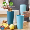 Hlukana Wheat Straw Cups Set of 8, 20 oz Unbreakable Drinking, Chip Resistant, Reusable Water Set, Large for Kitchen, Camping, BPA Free Cups, Dishwasher and Microwave Safe Tumbler