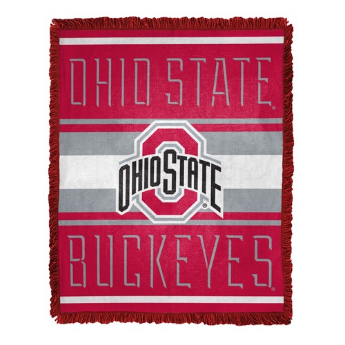 Тканое жаккардовое одеяло Northwest NCAA штата Огайо Buckeyes с носовыми снастями
