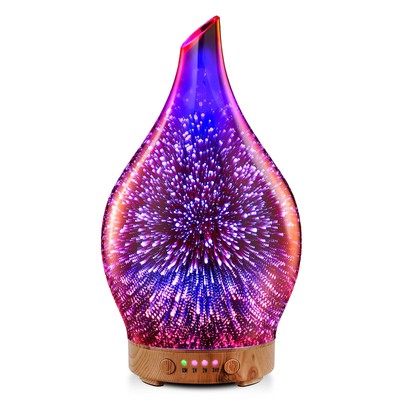 Essential Oil Diffuser 3D Firework Glass Aromatherapy Ultrasonic Humidifier R...