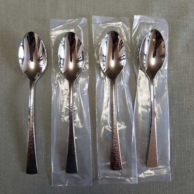 4- Gorham BISCAYNE Soup Spoon Hammered 18/10 NEW!