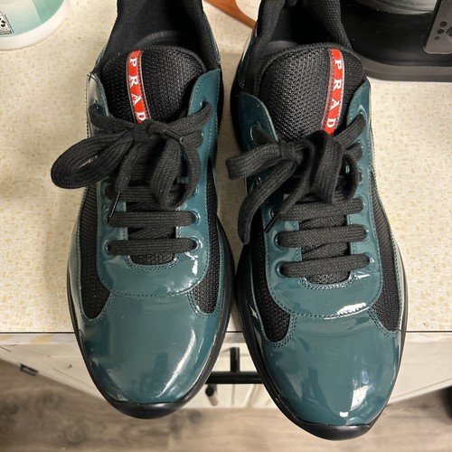 靴 PRADA SPORTS / Leather sneaker Prada Sport Black Leather Low Top Sneakers Size 43.5 | eBay