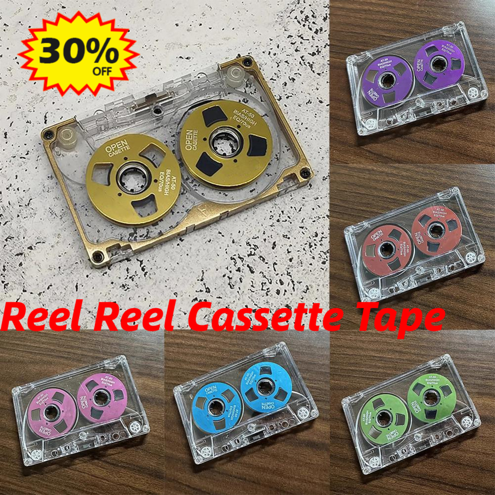 Reel Reel Cassette Tape Metal Mini Market Can Record 50 Minutes Empty Tape