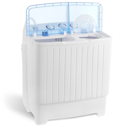 Portable Mini Compact Twin Tub Washing Machine 17.6lbs Washer and Dryer Laundry 