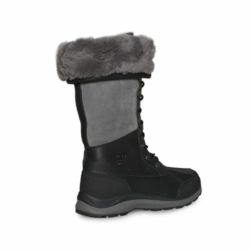 Pre-owned Ugg Adirondack Tall Iii Black Waterproof Leather Women's Boots Size Us 7