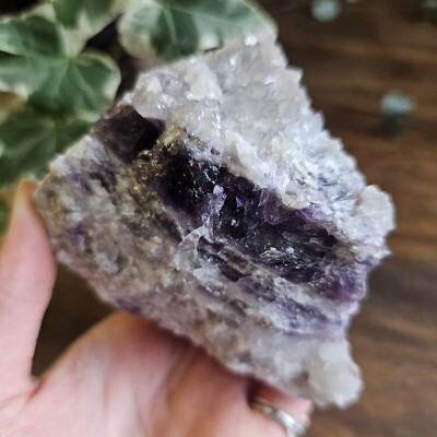 Large Rough Cornish Amethyst With Quartz 388g ~ St Austell, Cornwall