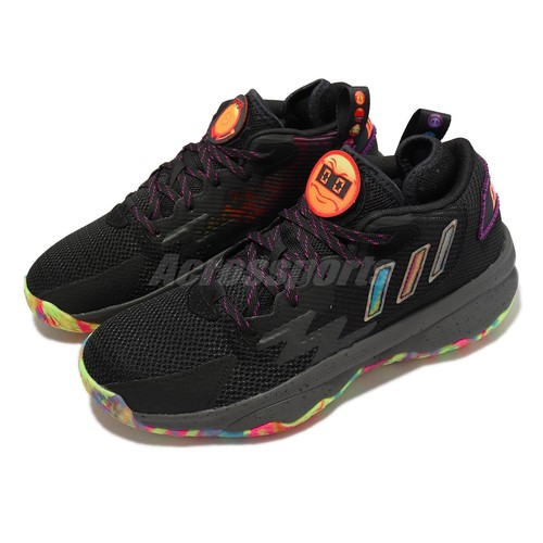 

Мужские баскетбольные кроссовки adidas Dame 8 Big Mood Emoji Black Grey Multi Lillard GW4336, Черный, Dame 8 Big Mood