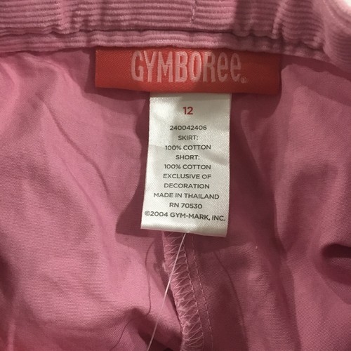 Gymboree Skirt Girls Size 12 Mini Pink Corduroy Skort Short NWT Flower