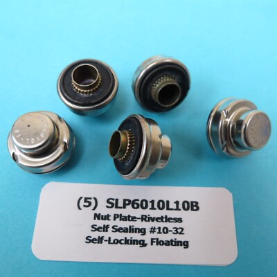 (5) SLP6010L10B Nutplate 10-32 Rivetless Cessna Citation Beechcraft Jet Aircraft