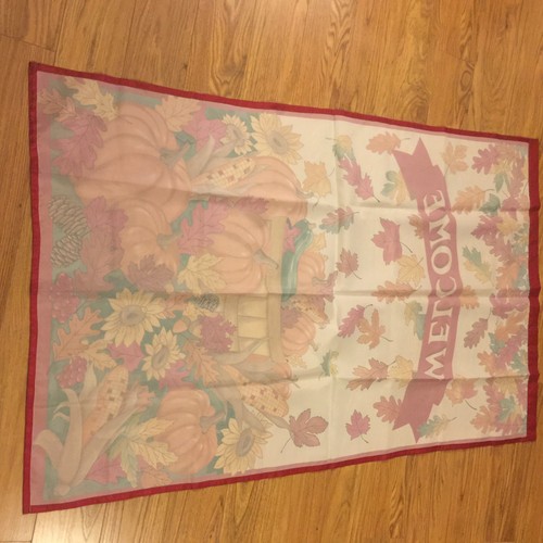 Thanksgiving Traditions Turkey Welcome Flag Fall Harvest Pumpkin Fall 32
