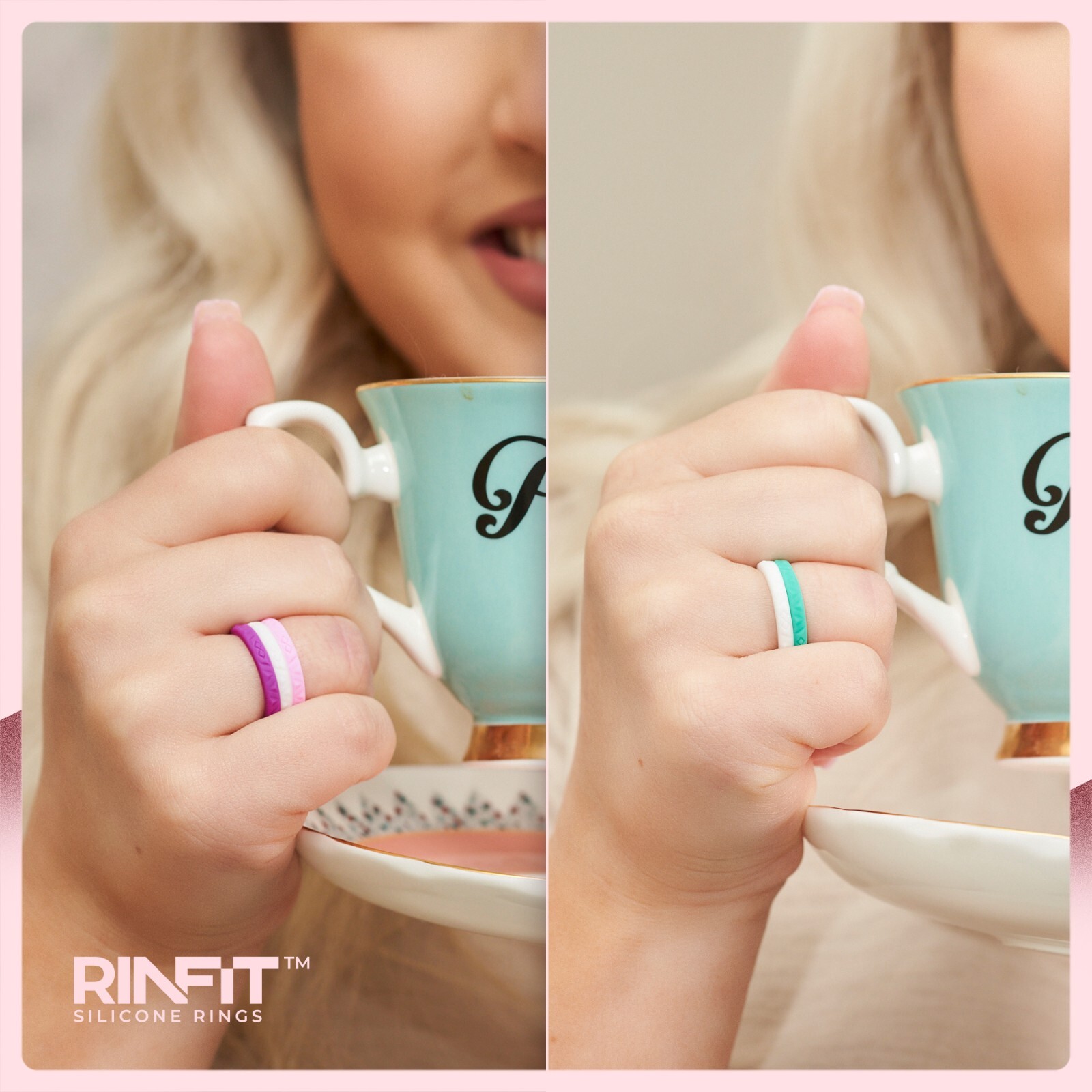 Stackable Infinity Silicone Wedding Ring | Band for Women by Rinfit