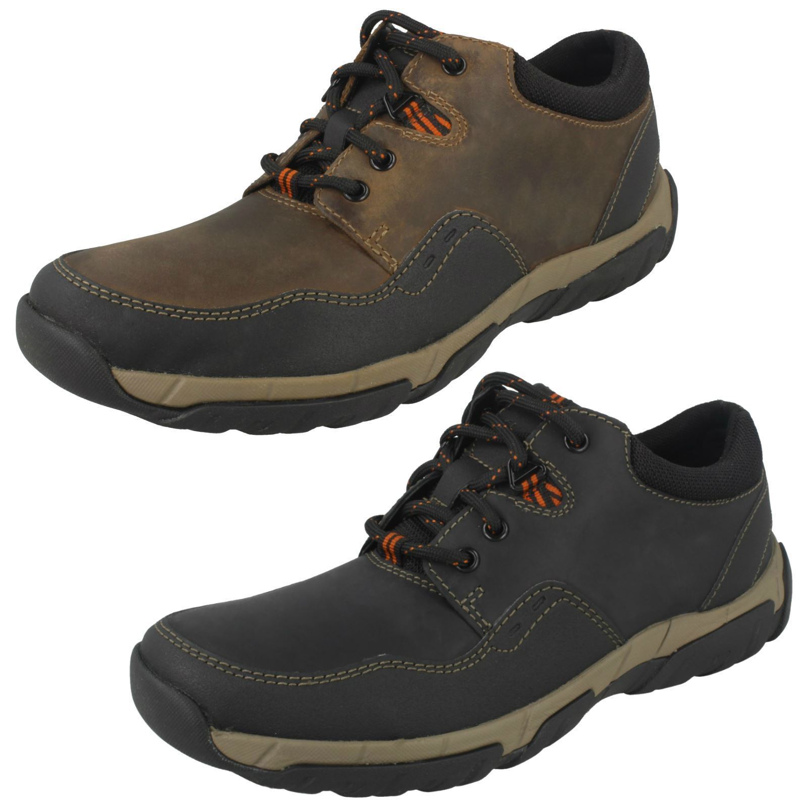 brown leather clarks