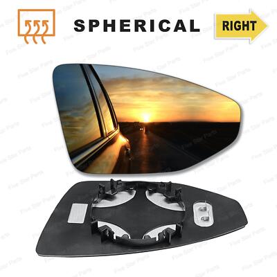 For Audi A6 Right Driver side wing mirror glass 2018-2024 heated