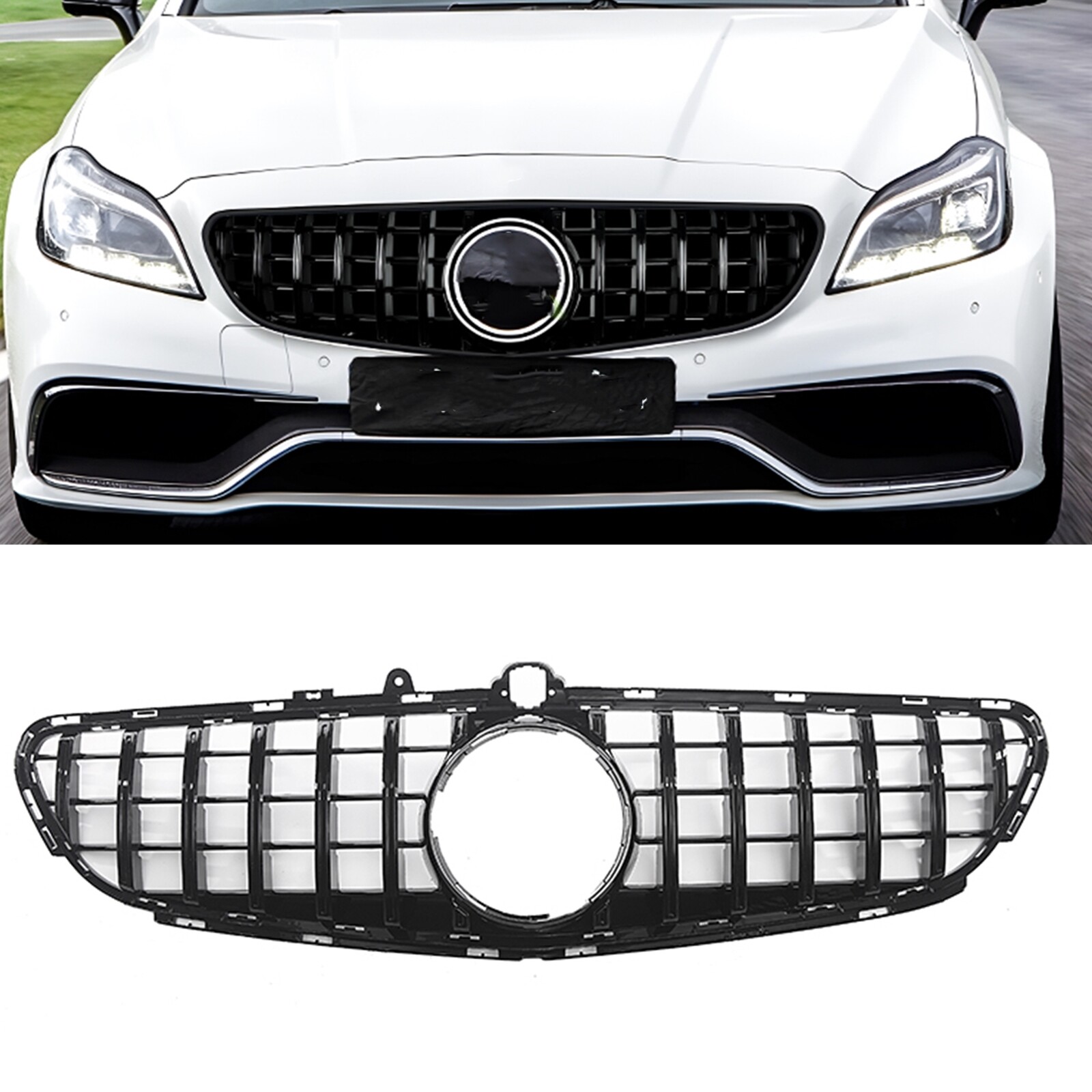 For Benz CLS-Class CLS 63 C218 W218 GT R 15-18 Black Front Bumper