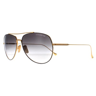 Pre-owned Dita Sunglasses Flight 004 7804 A Black Yellow Gold Dark Gray To Clear Gradient