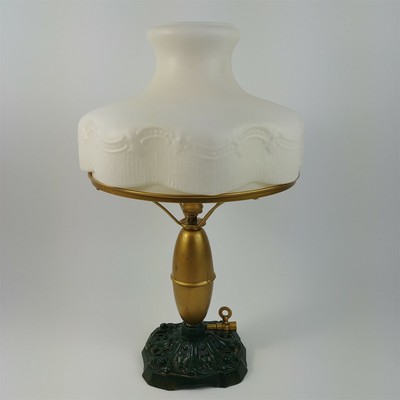 antique brass gas table lamp