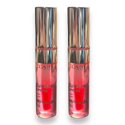 PACK OF 2 Clarins Lip Comfort Oil #04 Candy .09 oz NIB