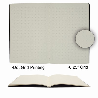 A5 Dotted Notebooks - Grid Notebook, 92 pages, 8.2" x 5.5" (Gray, 6 Pack)