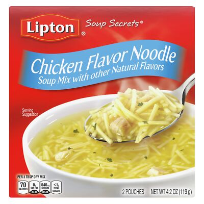 SOUP SECRETS Lipton Instant Soup Mix Chicken Flavor Noodle For a Warm Cup of ...