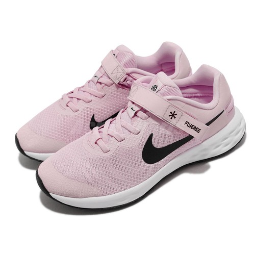 

Nike Revolution 6 Flyease NN GS Pink Black White Junior Kids Running DD1113-608, Розовый, Revolution 6 Flyease Nn Gs