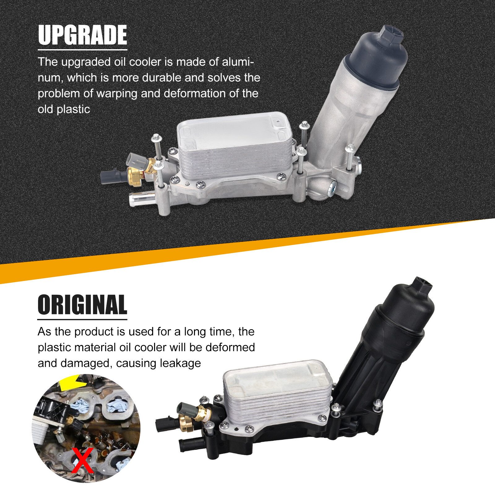 Oil Filter Housing & Oil Cooler 924-959 For 2014-2017 Chrysler Jeep Dodge 3.6L