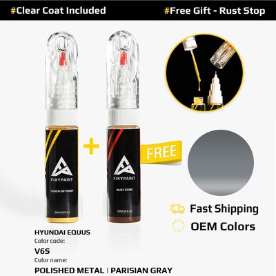 Car Touch Up Paint For HYUNDAI EQUUS Code: V6S POLISHED METAL | PARISIAN GRAY