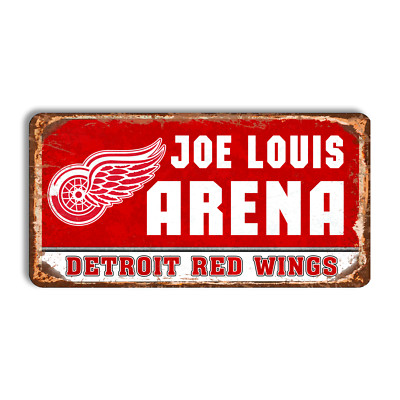 Metal sign Detroit Red Wings vintage Detroit Red Wings home stadium sign
