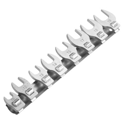 Multi Functional 8 Piece Metric Crowfoot Wrench Set for Automotive Repair