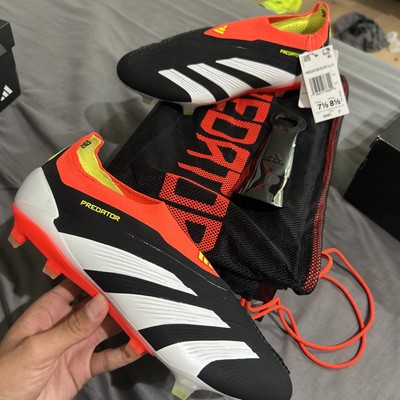 adidas Predator Elite LL FG Soccer Cleats (Black/Solar Red)