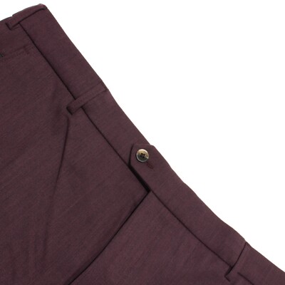 Meyer NWT Dress Pants Size 29 Stocky (US 44) Bonn In Solid Purple Wool Blend