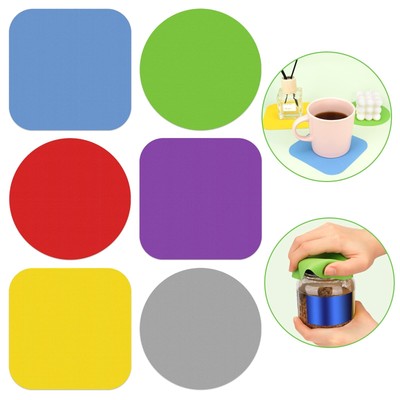 6pcs Jar Opener Gripper Pads, Rubber Jar Grippers Multi-function Kitchen Gadg...