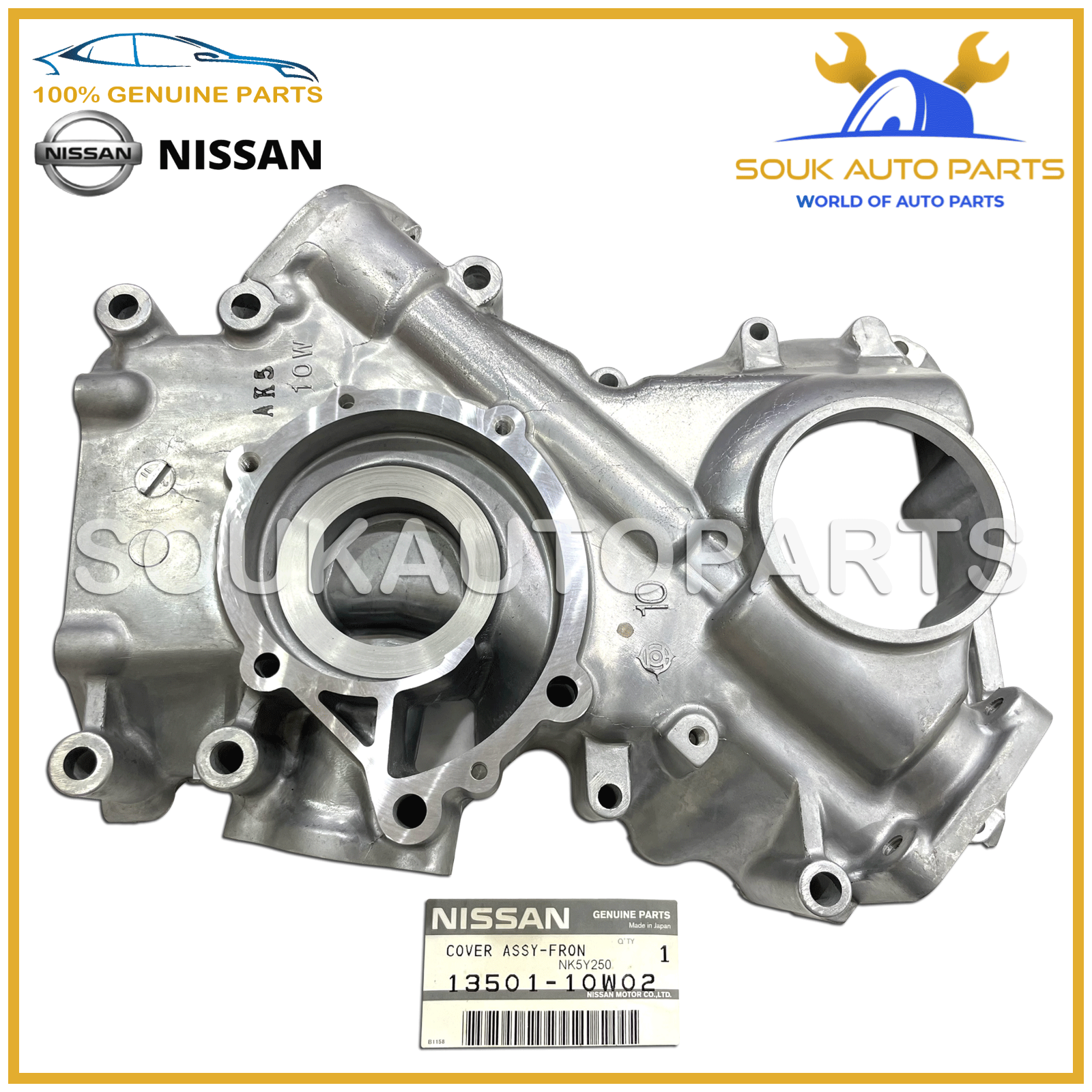 13501-10W02 Genuine Nissan COVER ASSY-FRONT, TIMING CHAIN