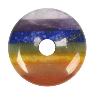 Wholesale 30mm Semi-Precious Gemstone Donut Pendant Beads for Jewelry Making