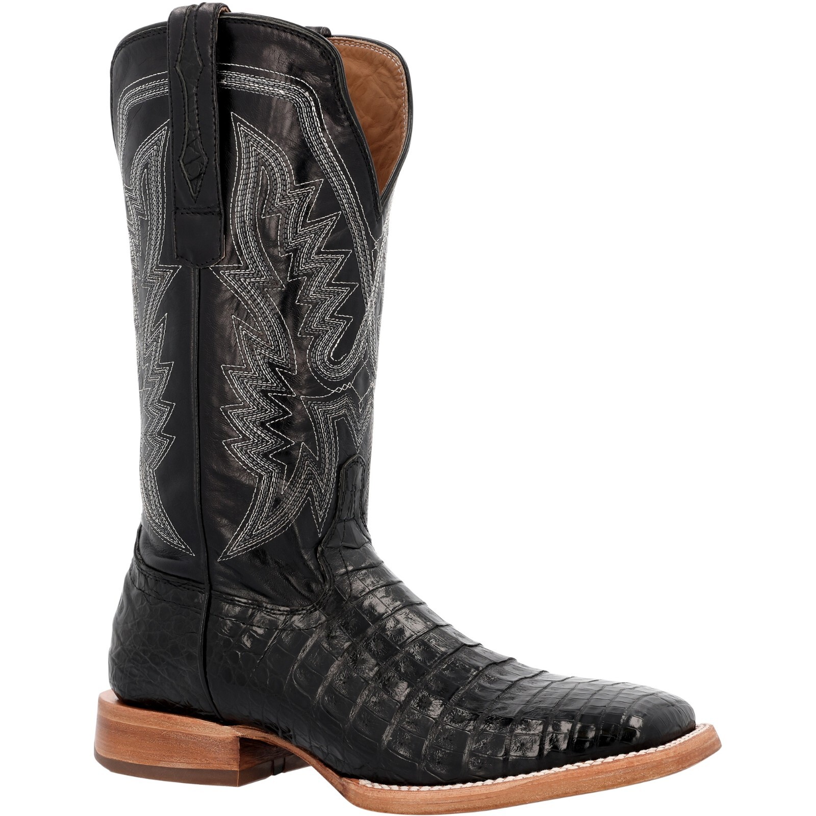 Pre-owned Durango Boots Durango® Prca Collection Caiman Belly Western Boots Ddb0470 - All Sizes - In Black Stallion