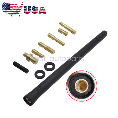 7'' Universal Short Car Auto Antenna AM/FM Radio Aerial Whip Black