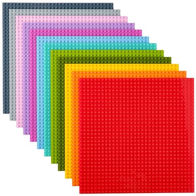 Classic Baseplates, Vibrant 10x10, 12 Piece