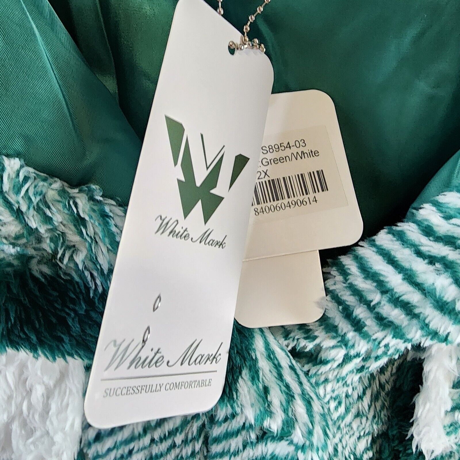 White Mark Plaid Shacket Women's 2XL Green/White Full Front Button Closure L/S - Picture 15 of 15
