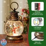 Christmas Snow Globe Lantern Water Glittering Snowman Scene with Music and Timer, USB Lined/Battery Operated Lighted Water Lantern for Christmas Festival Decoration Gifts