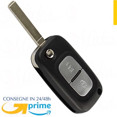 Guscio Chiave Telecomando Piatto 3 Tasti Con Lama G Batteria Su Circuito Senza Transponder Per Renault